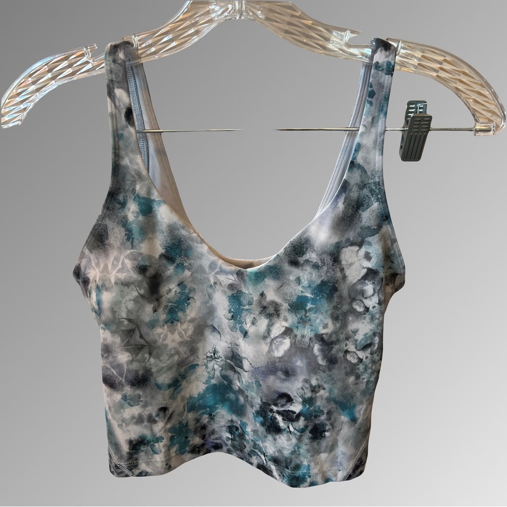219 Lululemon Align Bra size 8 multi teal, grey white